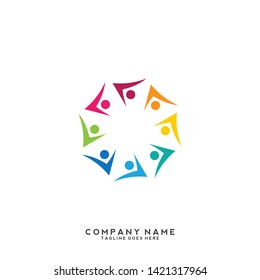 Creative people logo design template