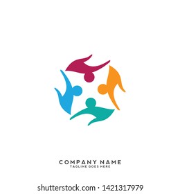 Creative people logo design template