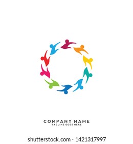 Creative people logo design template
