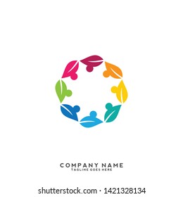 Creative people logo design template