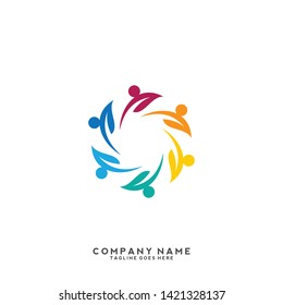 Creative people logo design template