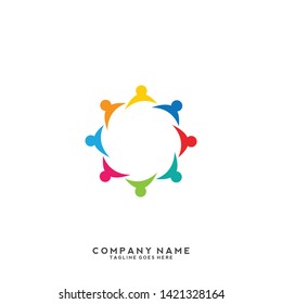 Creative people logo design template