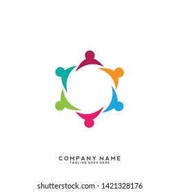 Creative people logo design template