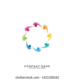 Creative people logo design template