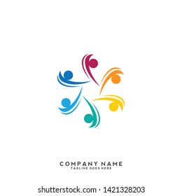 Creative people logo design template