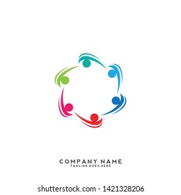 Creative people logo design template