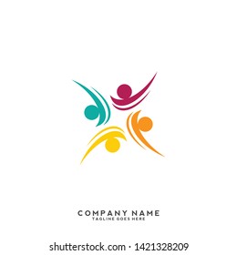 Creative people logo design template