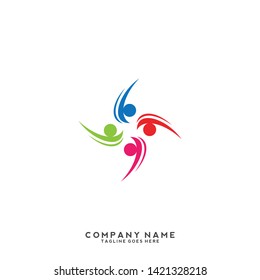 Creative people logo design template