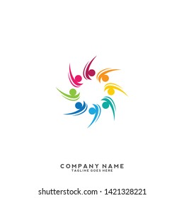 Creative people logo design template