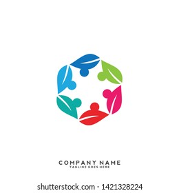 Creative people logo design template