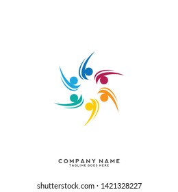 Creative people logo design template