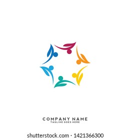 Creative people logo design template