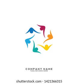 Creative people logo design template
