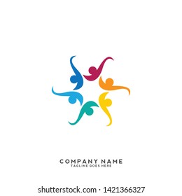 Creative people logo design template