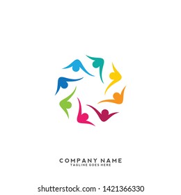 Creative people logo design template
