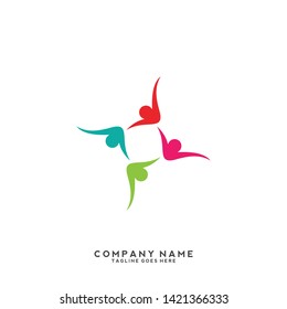 Creative people logo design template