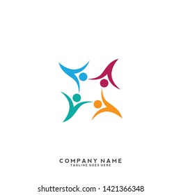 Creative people logo design template