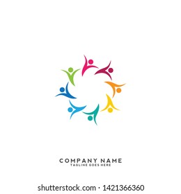 Creative people logo design template
