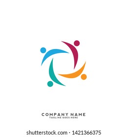 Creative people logo design template