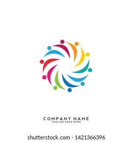 Creative people logo design template
