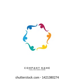 Creative people logo design template