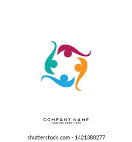 Creative people logo design template