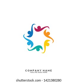 Creative people logo design template
