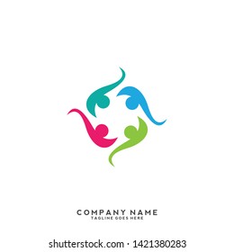 Creative people logo design template