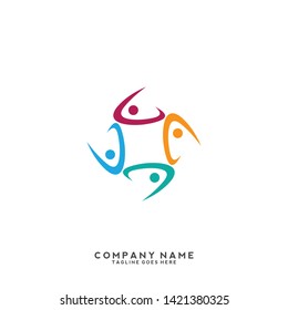 Creative people logo design template