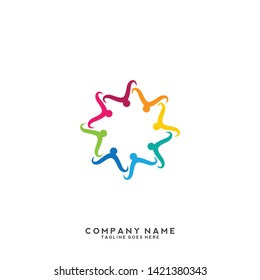 Creative people logo design template