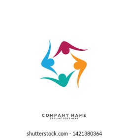Creative people logo design template
