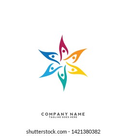 Creative people logo design template