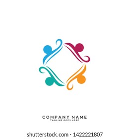 Creative people logo design template