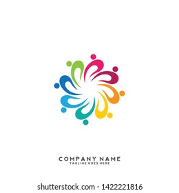 Creative people logo design template