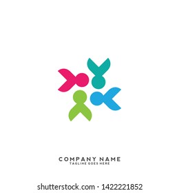Creative people logo design template