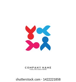 Creative people logo design template