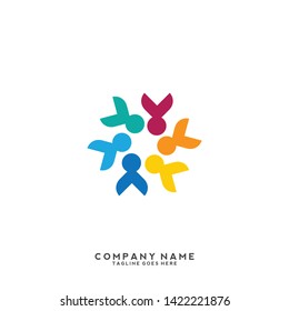 Creative people logo design template