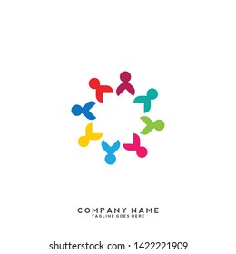 Creative people logo design template