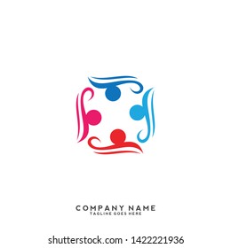 Creative people logo design template