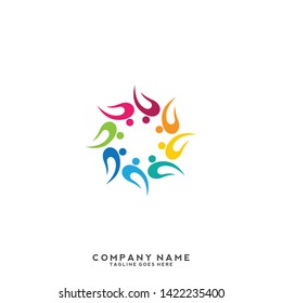 Creative people logo design template
