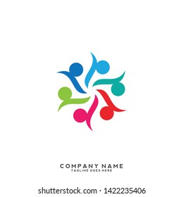 Creative people logo design template