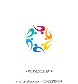 Creative people logo design template