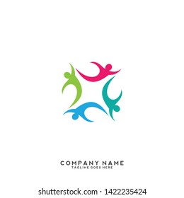 Creative people logo design template