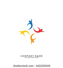 Creative people logo design template