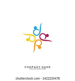 Creative people logo design template