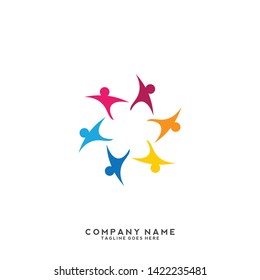 Creative people logo design template