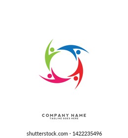 Creative people logo design template