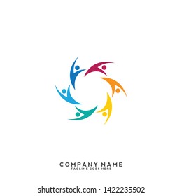 Creative people logo design template