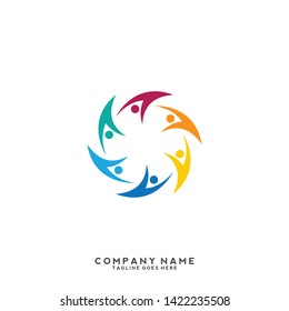 Creative people logo design template