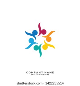 Creative people logo design template